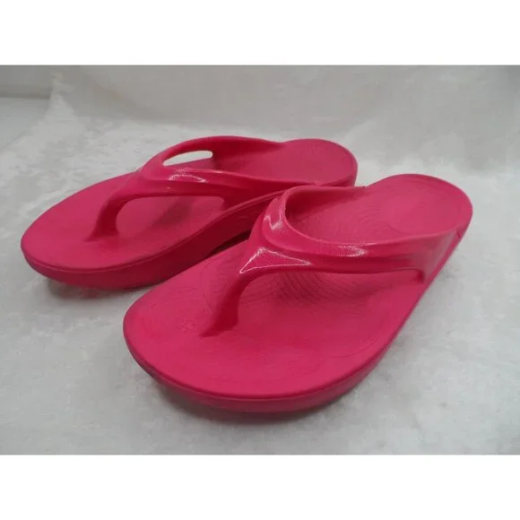 OOFOS Women's OOlala Light Weight Recovery Pink Thong Flip-Flip Sandals Size 5 - Picture 4 of 9